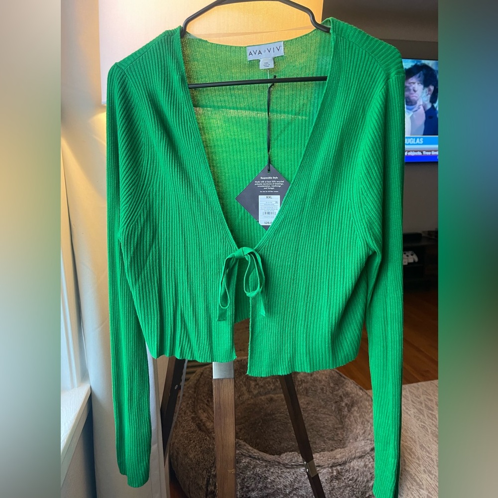 Ava and Viv Green Top